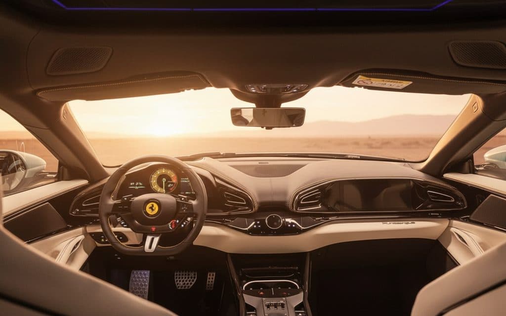 Ferrari Purosangue 2024 dashboard and infotainment
