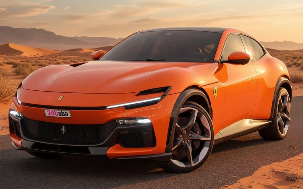 Ferrari Purosangue 2024 Orange -rental in Dubai