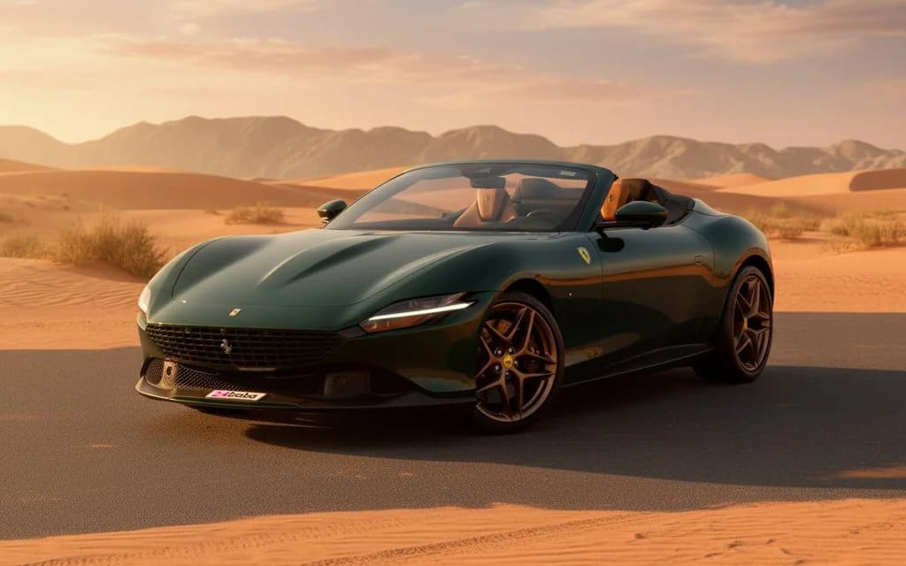 Rent Ferrari Roma 2025 Green in Dubai