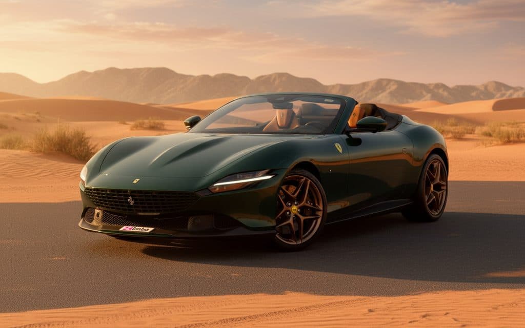 Rent Ferrari Roma 2025 Green in Dubai