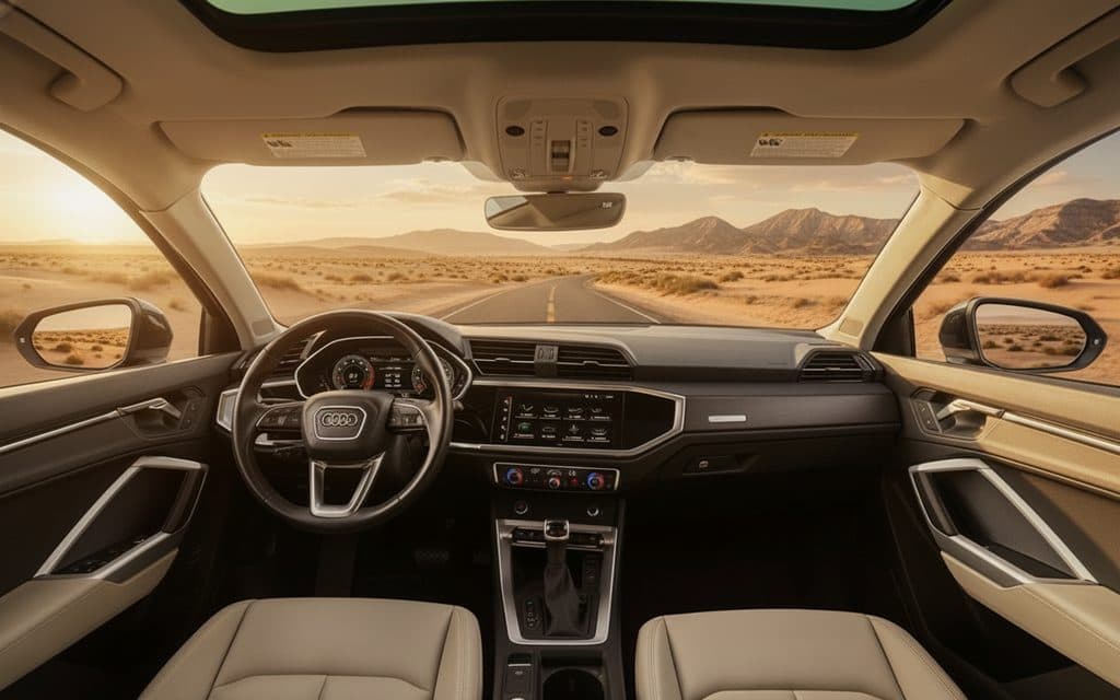 Audi Q3 2024 interior view showing trim