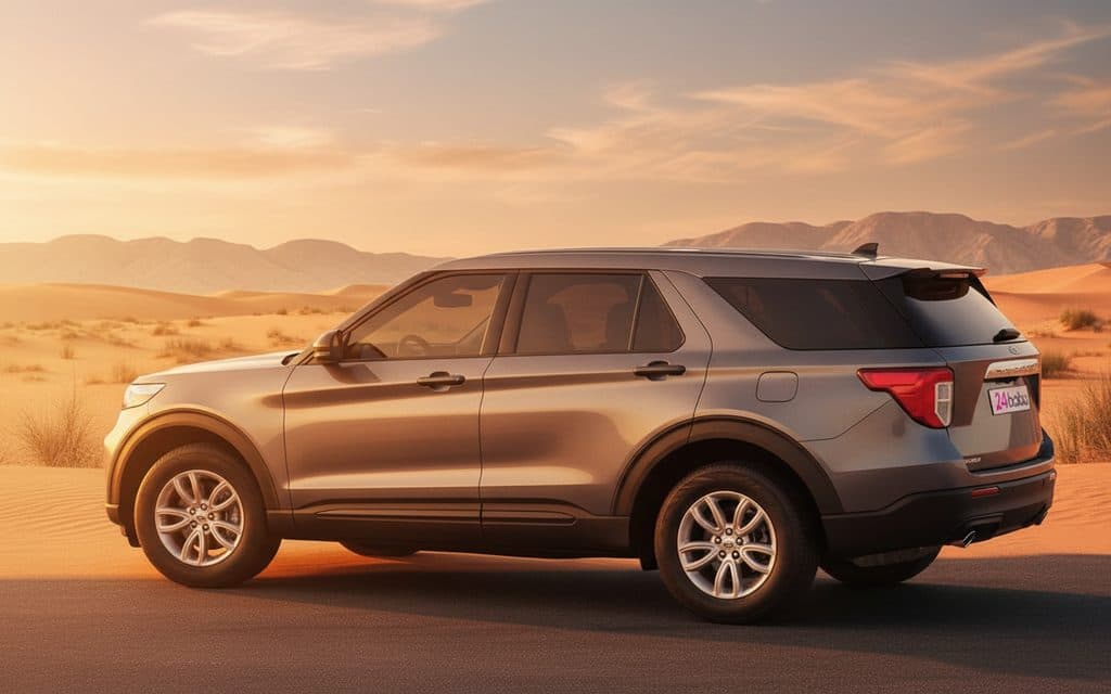 Ford Explorer 2021 Grey side profile