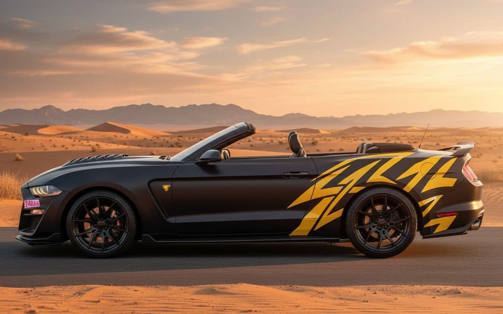 Ford Mustang 2025 Black side profile