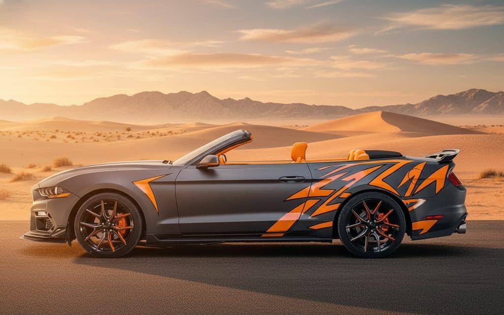 Ford Mustang 2025 Grey side profile