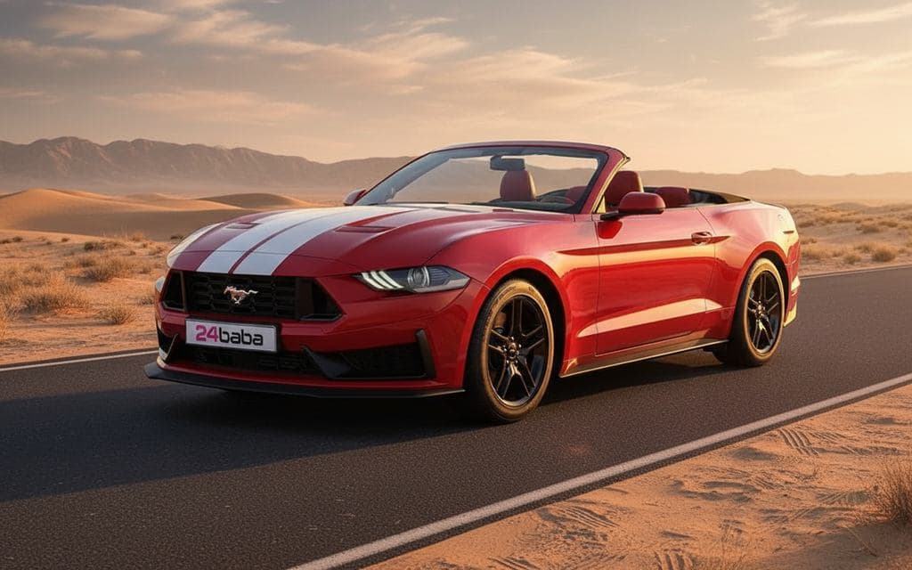 Ford Mustang 2021 Red front view with headlights