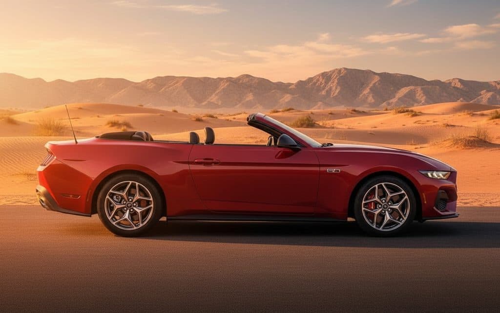 Ford Mustang 2025 Red side profile