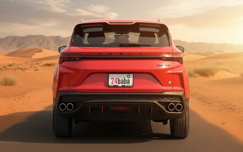 Geely Coolray 2026 Red rear view showing taillights