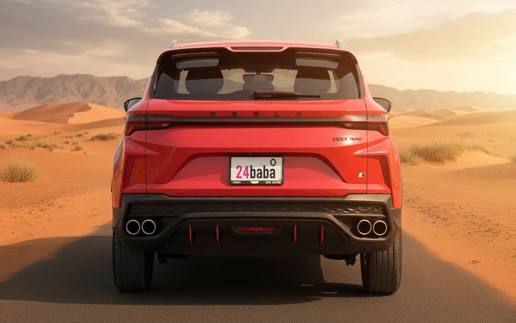 Geely Coolray 2026 Red rear view showing taillights