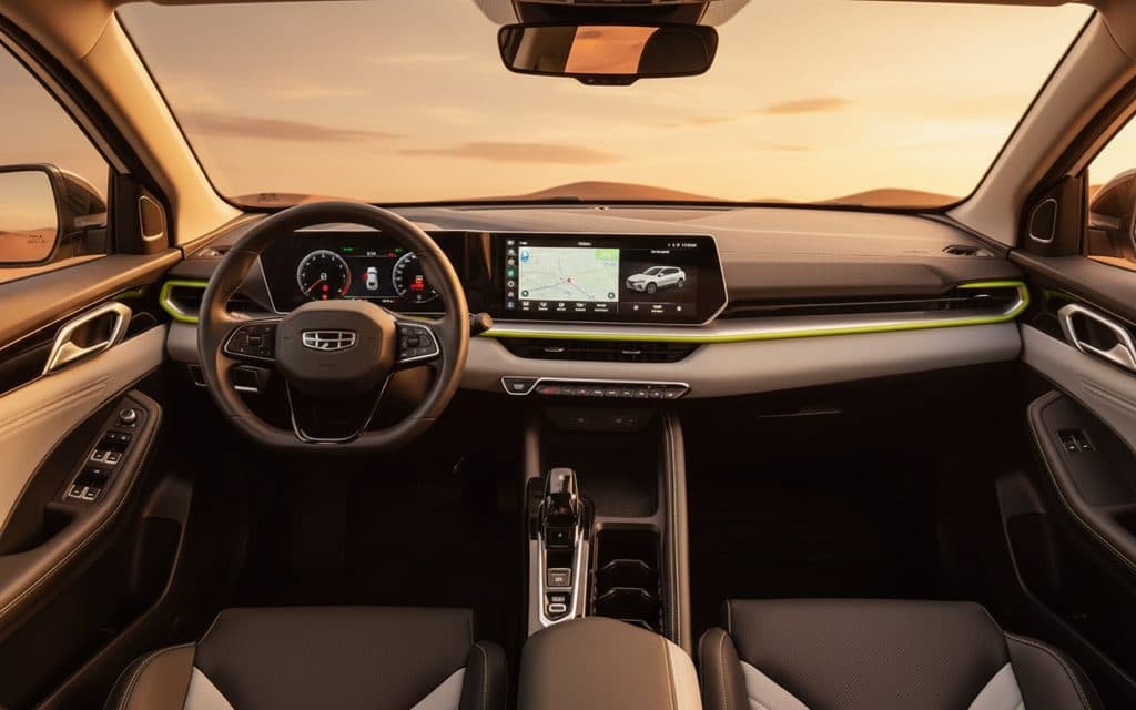 Geely Coolray 2024 interior view showing trim