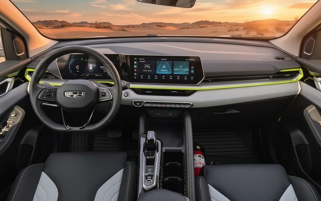 Geely Coolray 2024 interior view showing trim