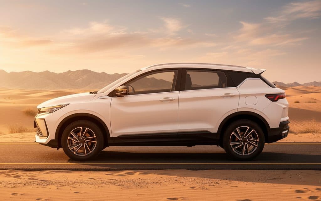 Geely Coolray 2026 White side profile