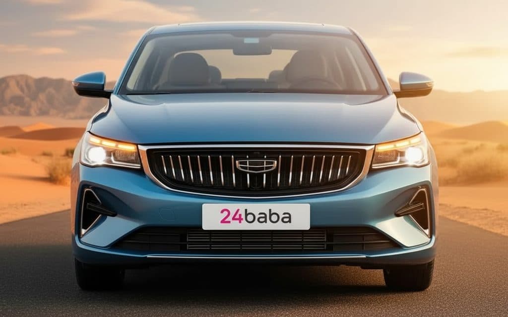 Geely Emgrand 2025 Blue front view with headlights