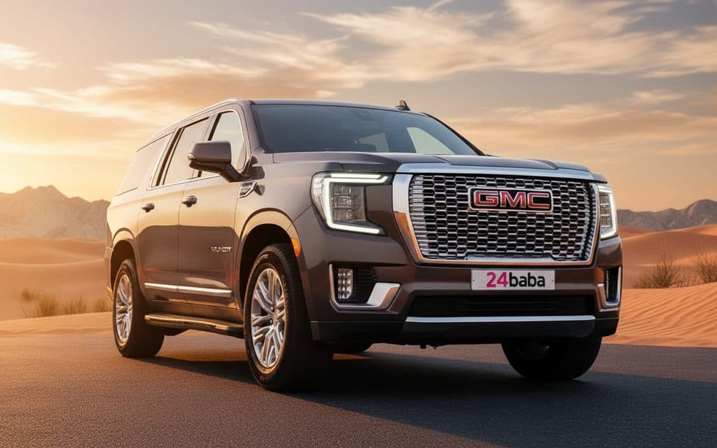 Gmc Yukon 2022 Black front view with headlights