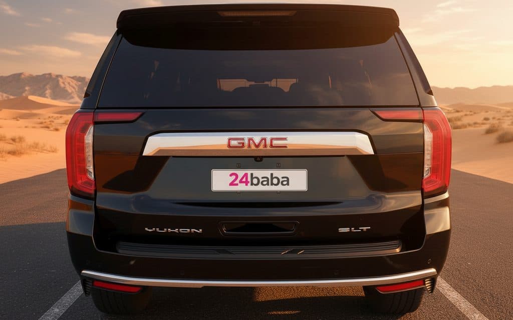 Gmc Yukon 2023 Black rear view showing taillights