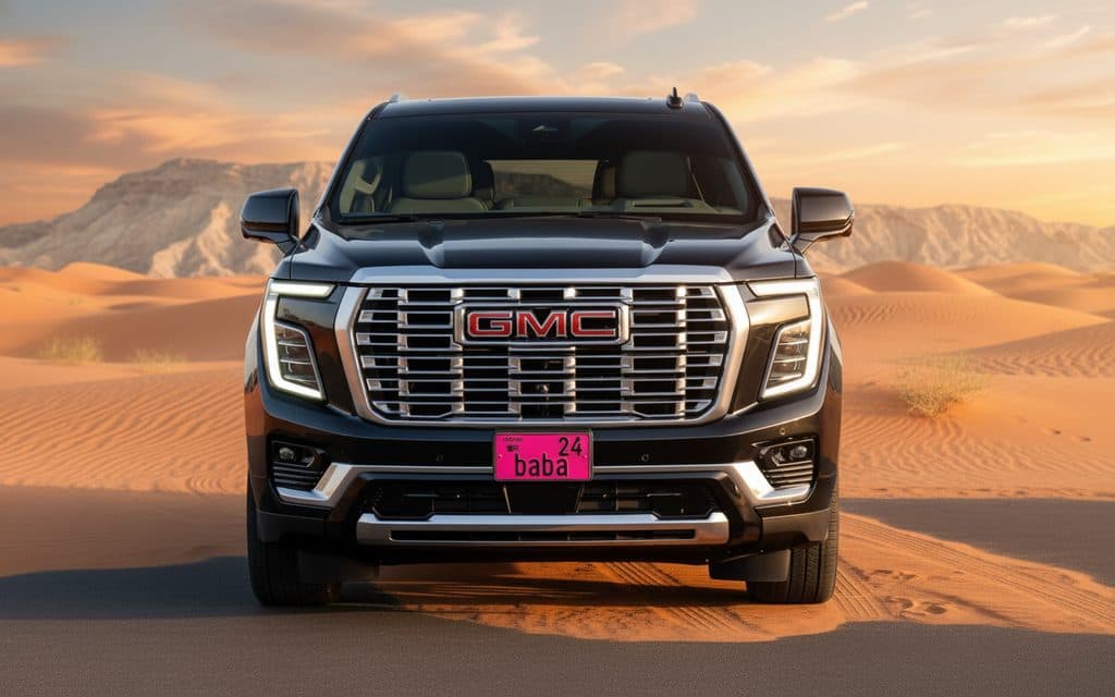 Gmc Yukon 2025 Black front view with headlights