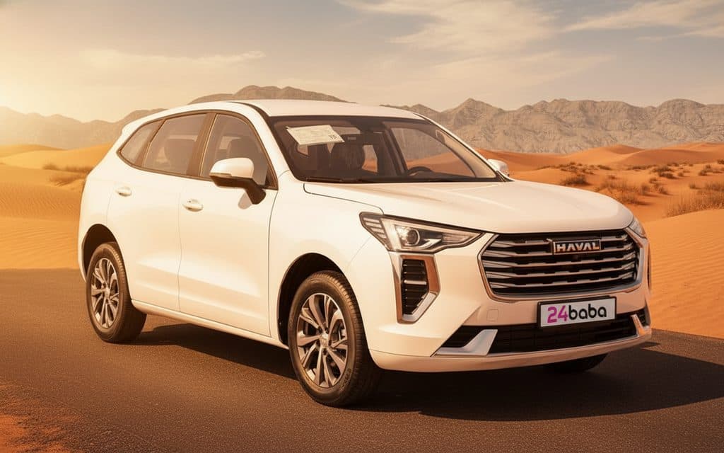 Haval Jolion 2024 White front view with headlights