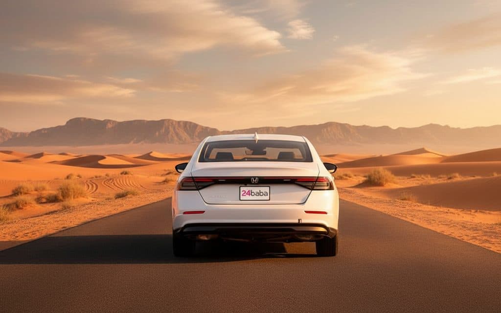 Honda Accord 2023 White rear view showing taillights