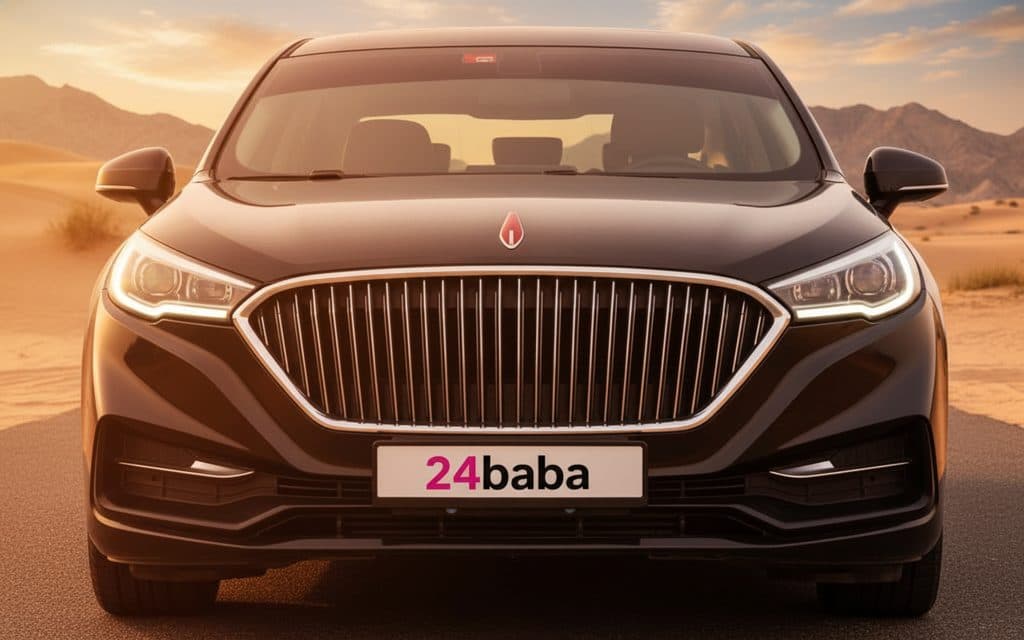 Hongqi H5 2023 Black front view with headlights