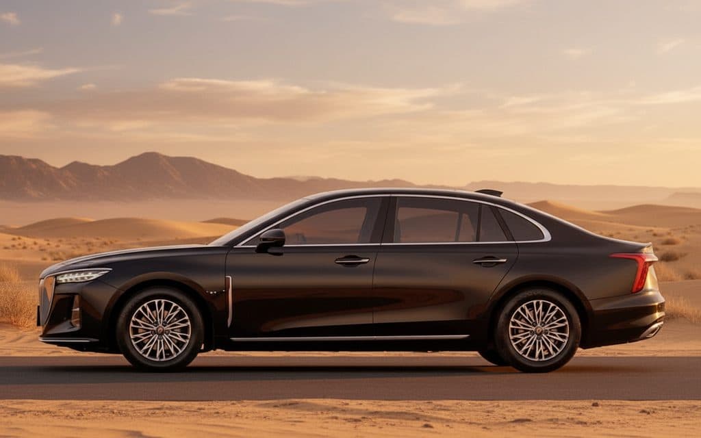 Hongqi H5 2024 Black side profile