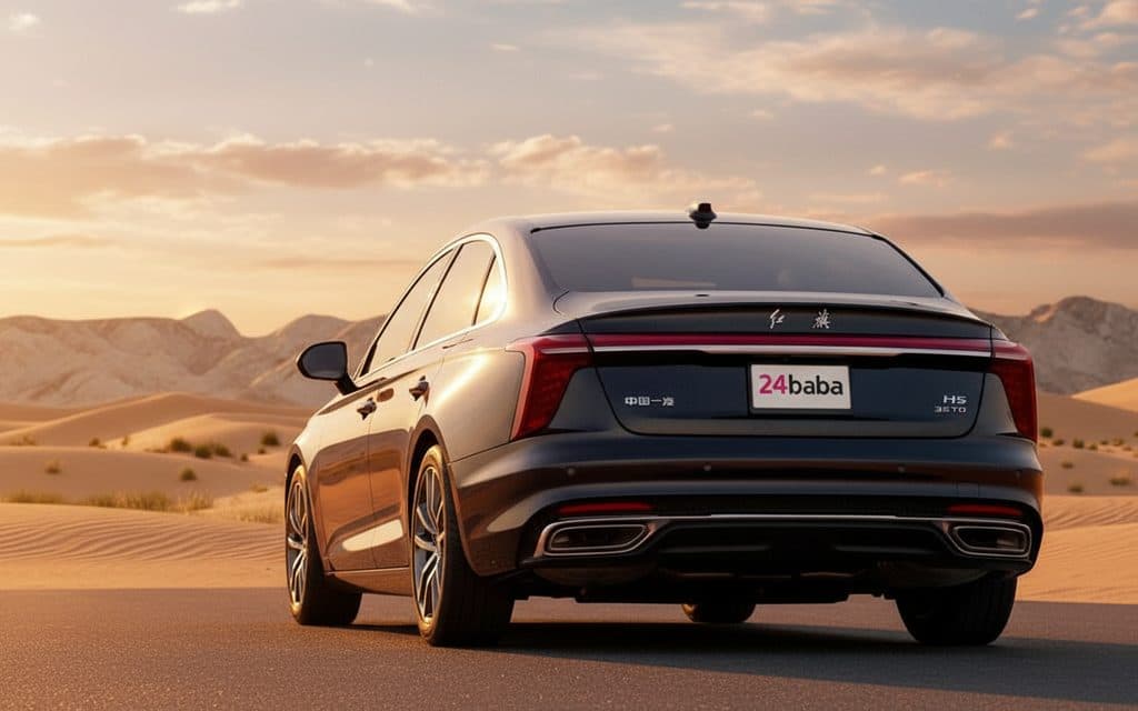 Hongqi H5 2024 Black rear view showing taillights