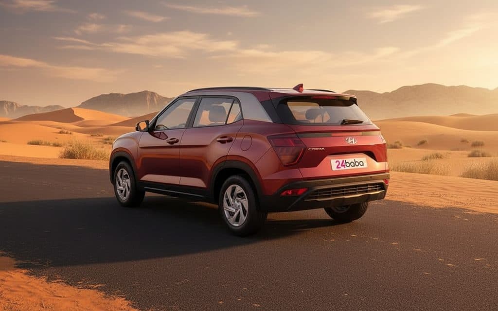 Hyundai Creta 2022 Red rear view showing taillights