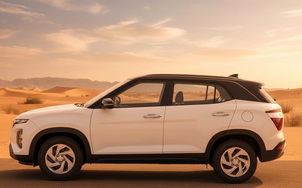 Hyundai Creta 2023 White side profile