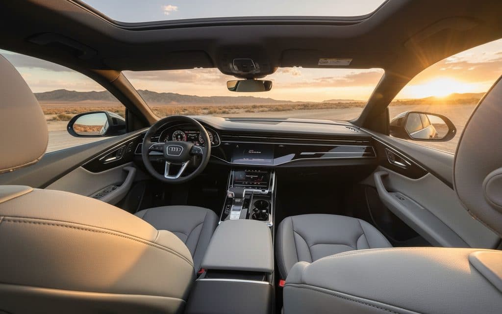 Audi Q8 2022 interior view showing trim