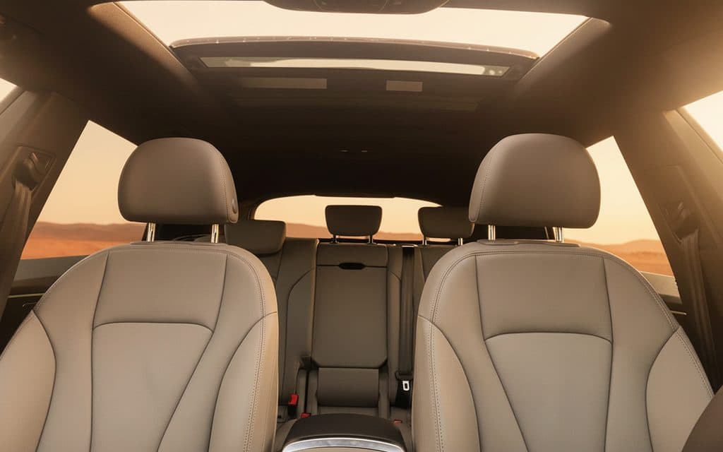 Audi Q8 2022 leather seats and cabin
