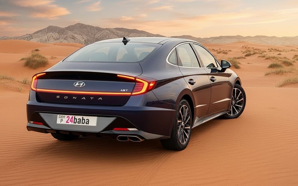 Hyundai Sonata 2020 Blue rear view showing taillights
