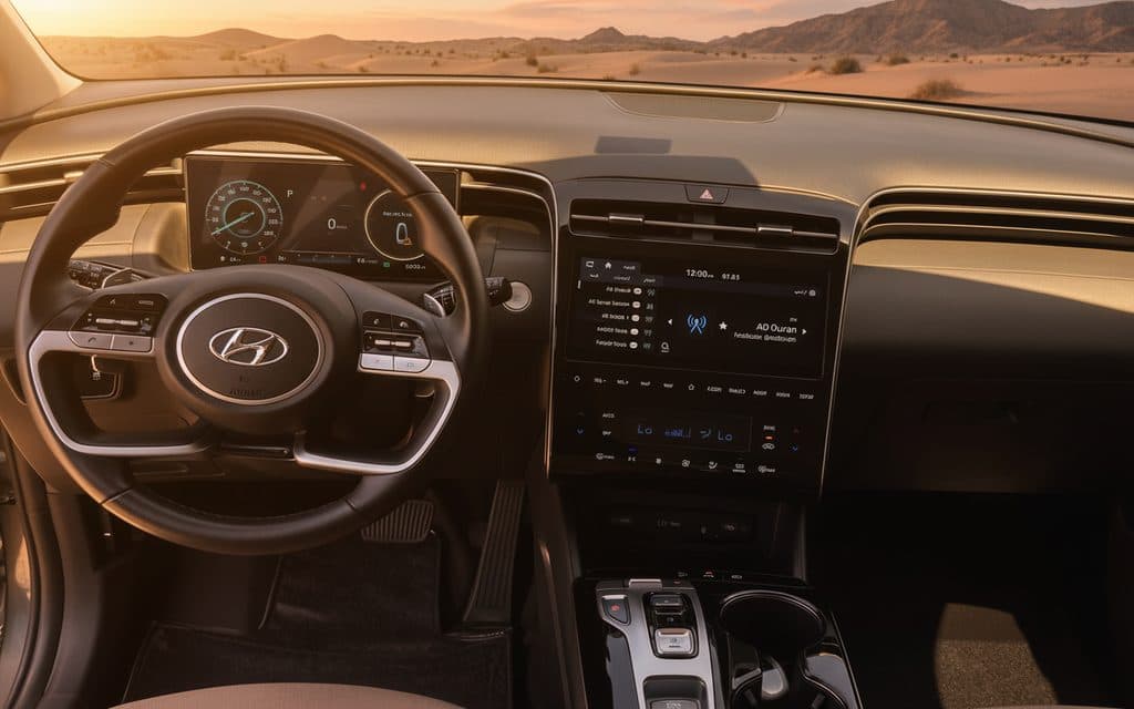 Hyundai Tucson 2024 dashboard and infotainment
