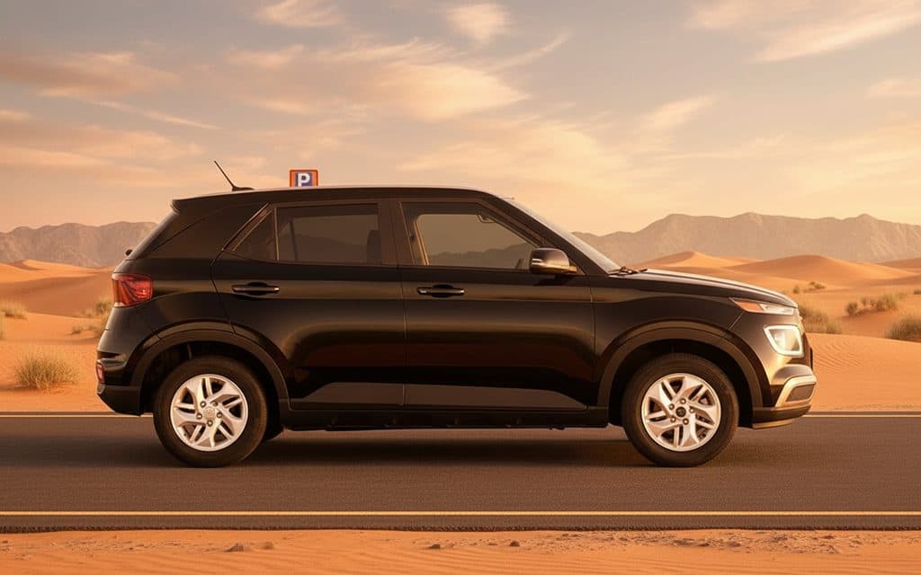 Hyundai Venue 2023 Black side profile