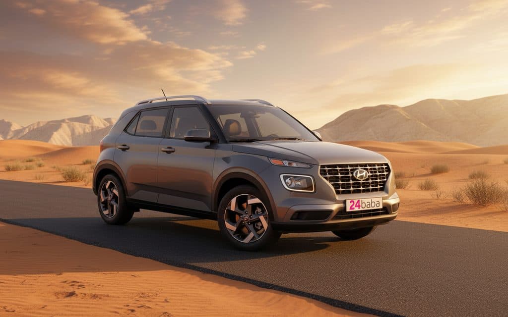 Hyundai Venue 2022 White front view with headlights