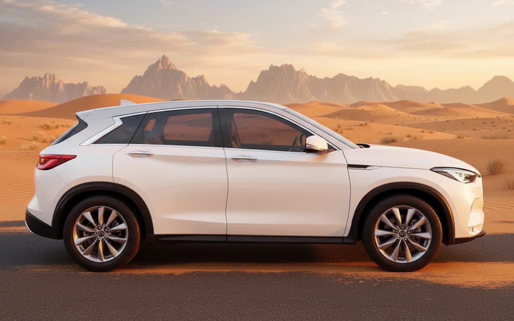 Infiniti Qx50 2022 White side profile