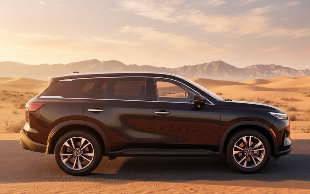 Infiniti Qx60 2023 Black side profile