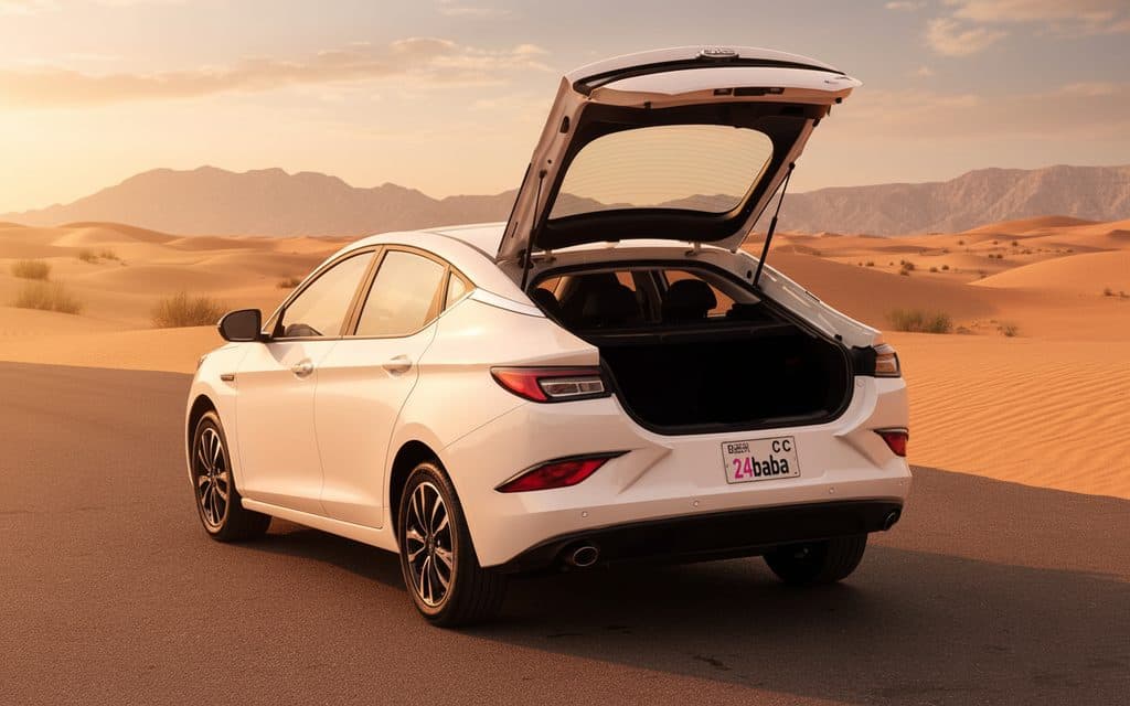 Jac J7 2025 White rear view showing taillights