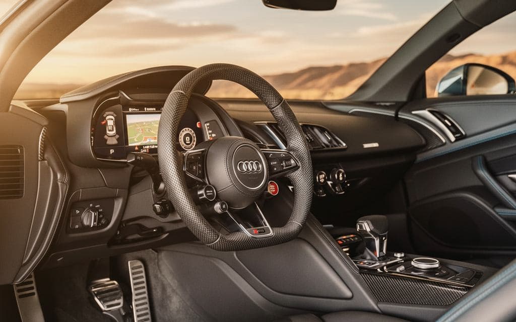 Audi R8 2023 interior view showing trim