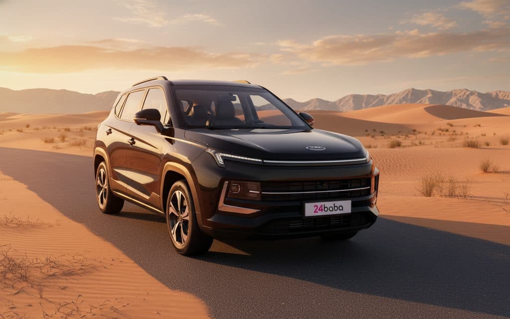 Jac Js4 2024 Black front view with headlights