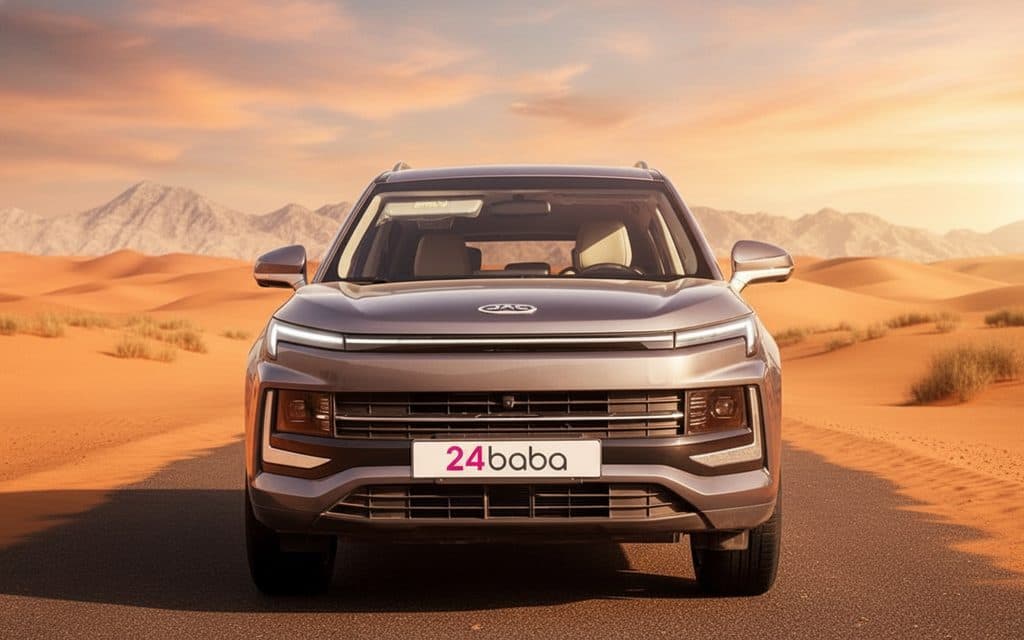 Jac Js4 2024 Silver front view with headlights