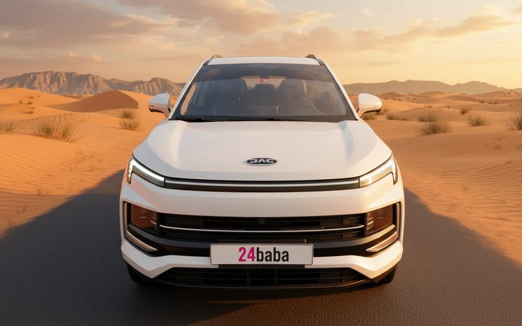 Jac Js4 2023 White front view with headlights