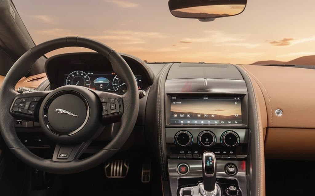 Jaguar F Type 2024 interior view showing trim
