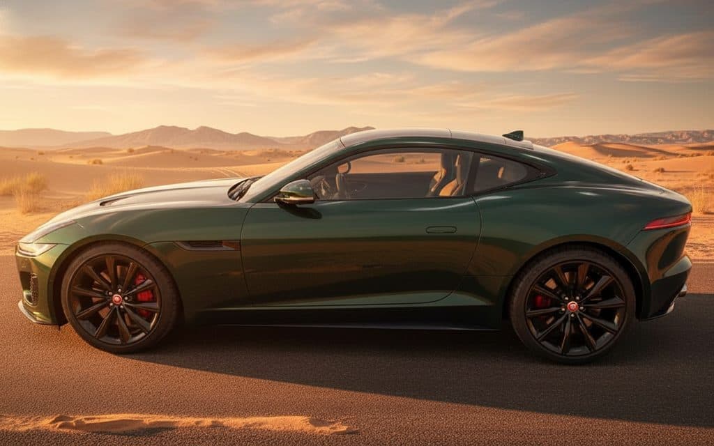 Jaguar F Type 2024 Green side profile