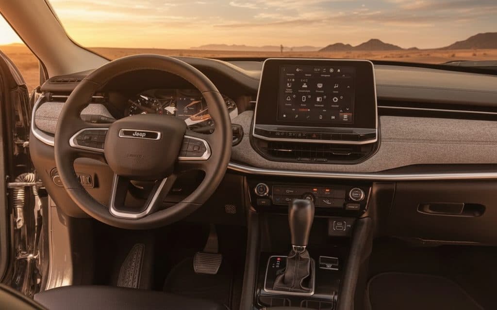 Jeep Compass 2022 interior view showing trim