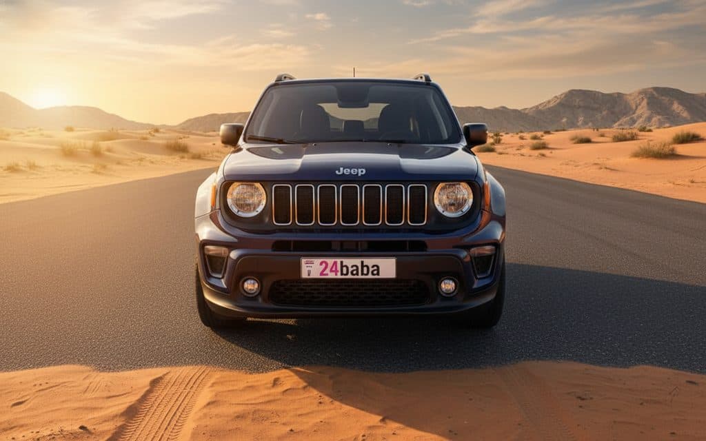 Jeep Renegade 2021 Blue front view with headlights