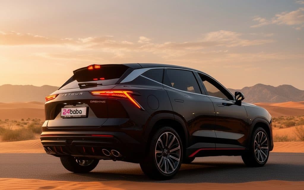 Jetour Dashing 2025 Black rear view showing taillights