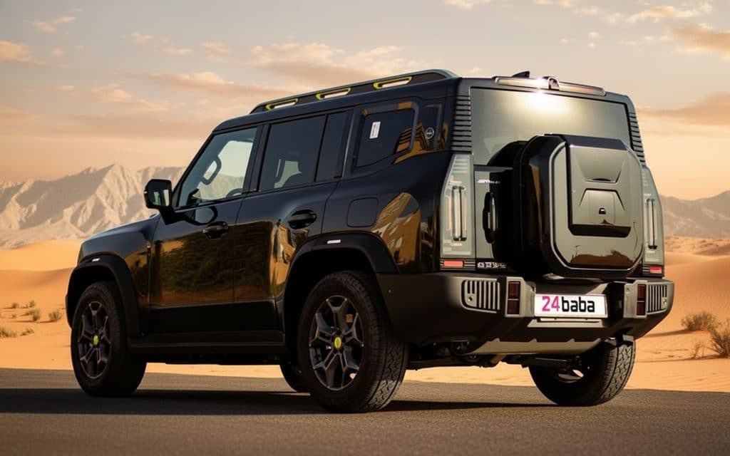 Jetour T2 2024 Black rear view showing taillights