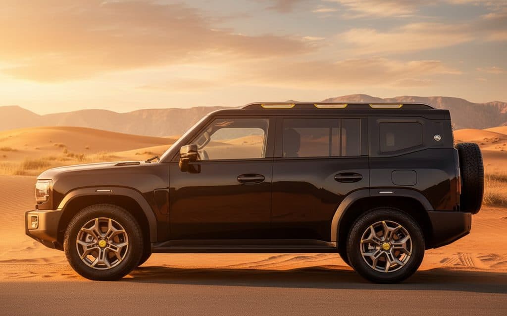 Jetour T2 2024 Black side profile