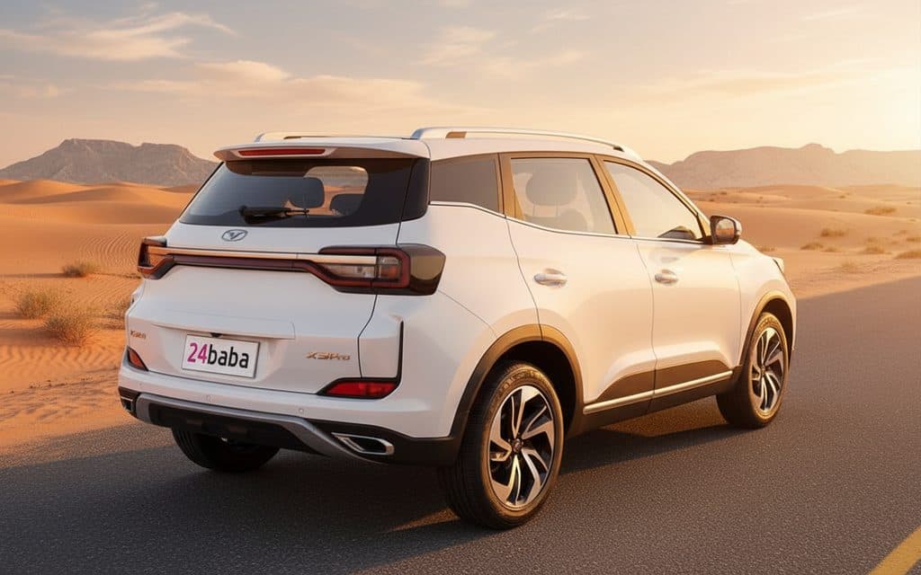 Kaiyi X3 2023 White rear view showing taillights