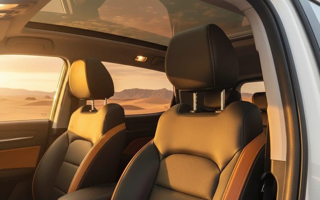 Kaiyi X3 2024 leather seats and cabin – rental in Dubai