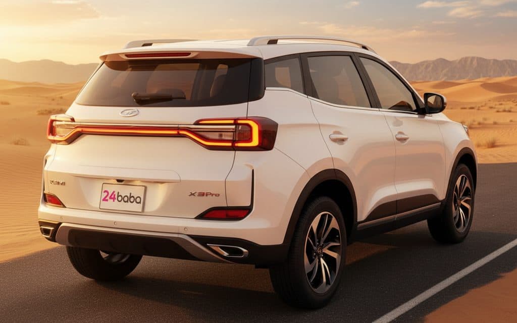 Kaiyi X3 2025 White rear view showing taillights