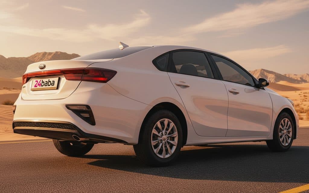 Kia Cerato 2020 White rear view showing taillights